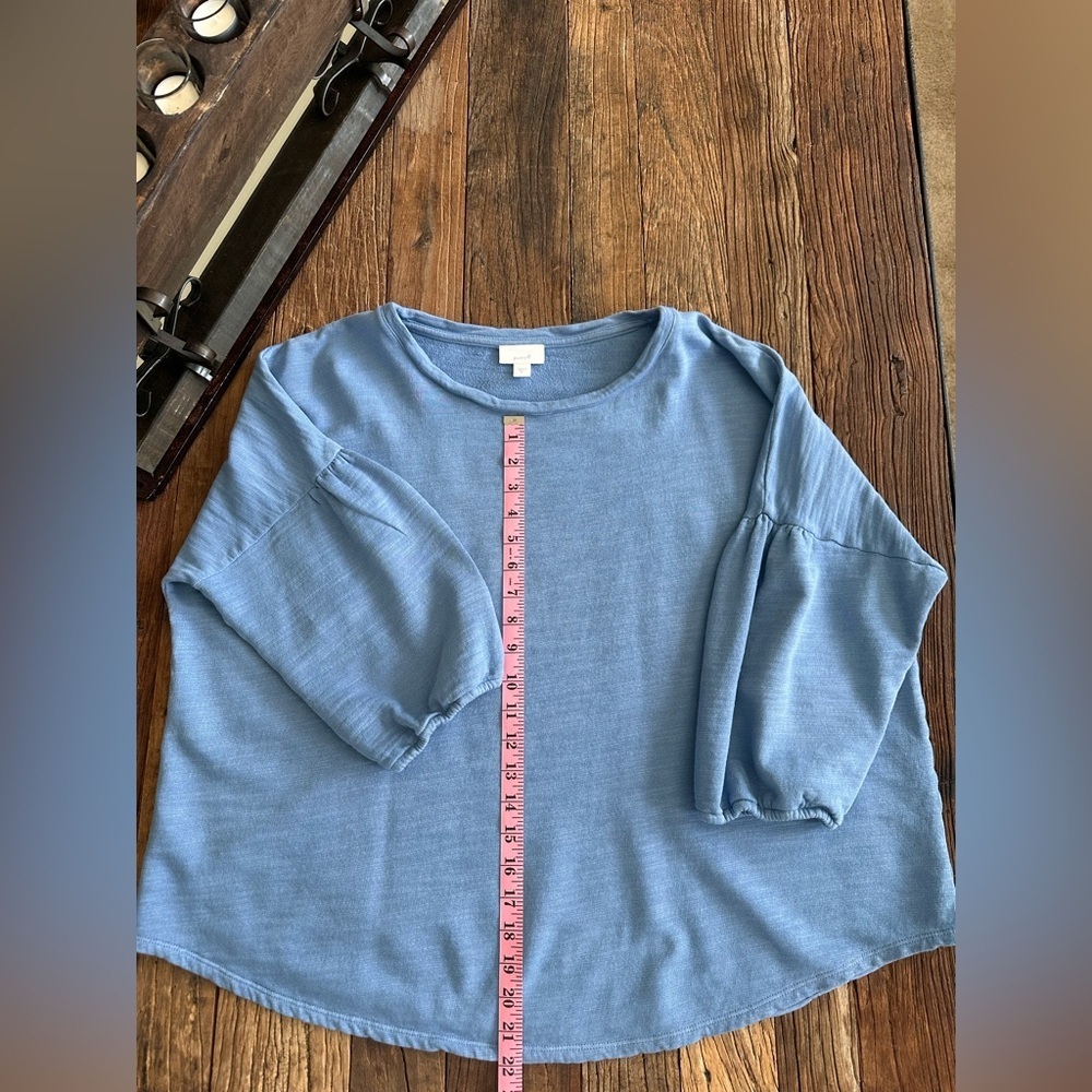 Pure Jill Blue Dolman Sleeve Top